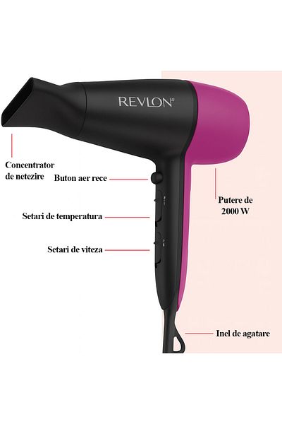 Revlon Easy Heat RVDR5347E hair dryer, ionic technology with tourmaline