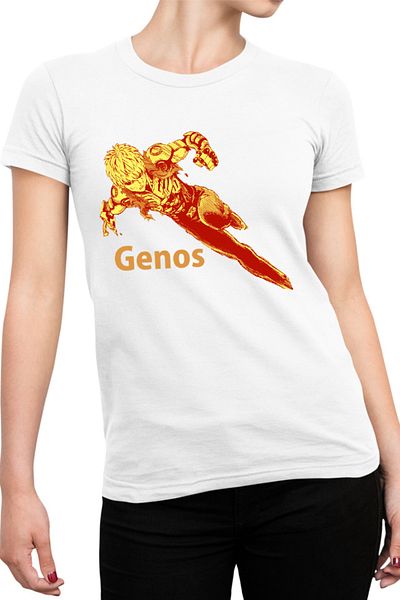 OEM Tricou dama One-Punch Man Genos Robot Android Super Powers