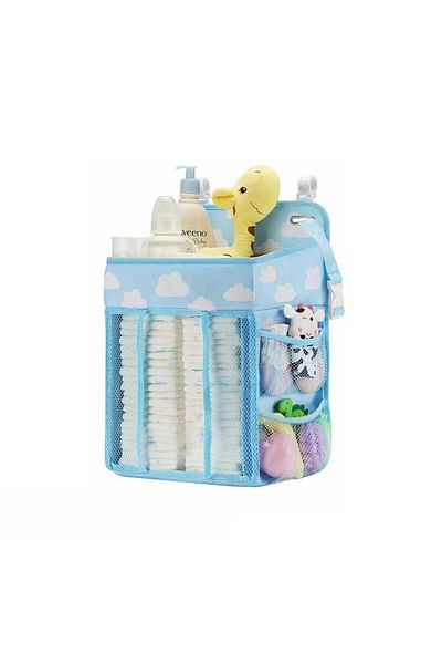 Aptel Organizator patut pentru scutece si accesorii, albastru, 43x28x20 cm