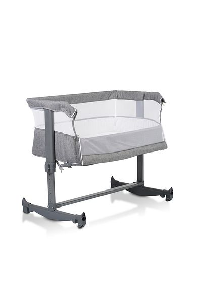 Cangaroo Patut 2 In Always Together Co Sleeper Cu Sistem De Leganare 90x55 Cm, Gri