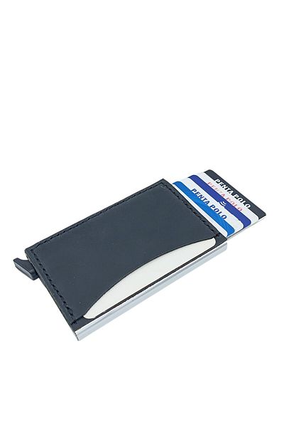 CRONDER Genuine Leather Men's Wallet - Automatic Mechanism Card Holder