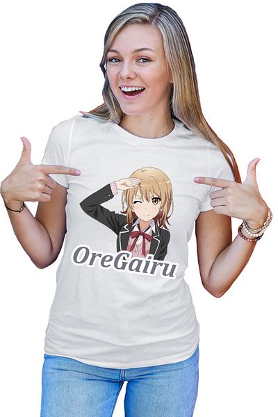 OEM Tricou dama OreGairu School Watari Wataru Mangaka Art