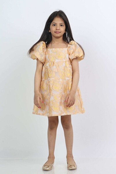 Gingersnaps Girls' Wide Dress with Short Sleeves and Bow