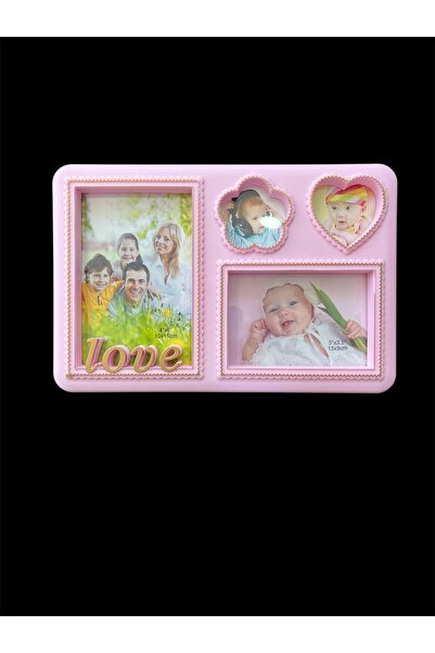 çerçeves إطار صور بلاستيكي من Antfo مكون من 4 أقسام لعائلة الحب مع كتابة الحب
