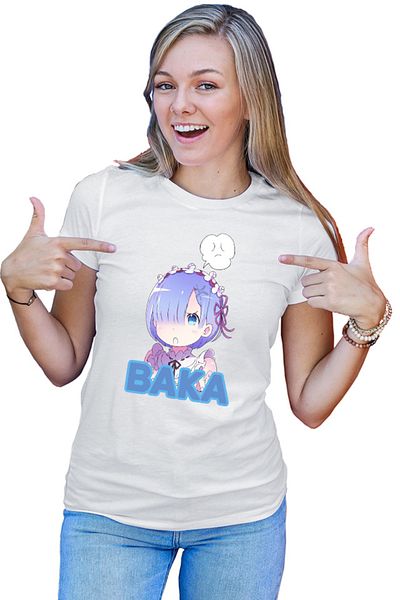OEM Tricou dama Re Zero REM Baka Tappei Nagatsuki Isekai Light Novel