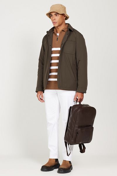 AC&Co / Altınyıldız Classics Altıny Yıldız Classics Khaki Men's Coat 4C 0824100005