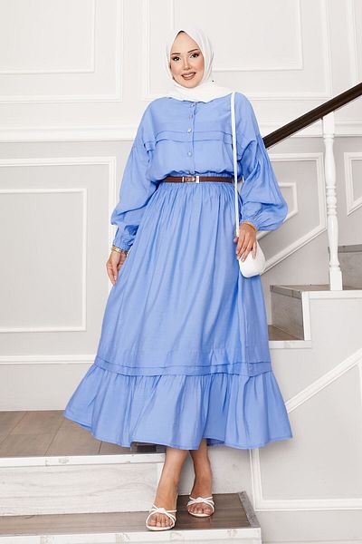 EBRUTESETTÜR Rib Detail Balloon Sleeve Skirt Suit