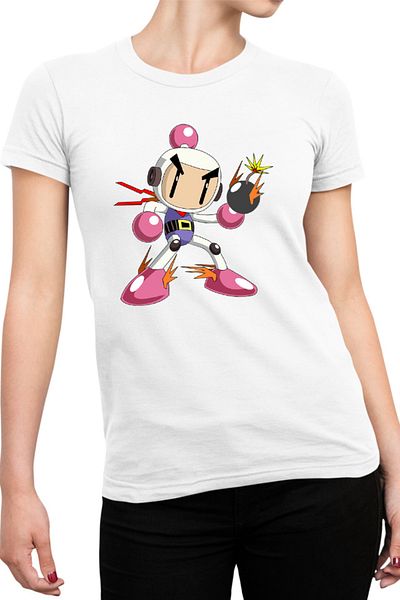 OEM Tricou dama Bomberman Angry Japanese Multiplayer