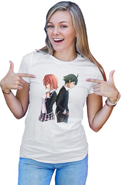 OEM Tricou dama OreGairu Hikigaya Yuigahama Yui Schoolmates Friends