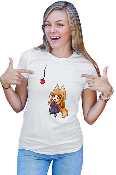 OEM Spice And Wolf Holo Anime Love Manga Chibi Women's T-shirt