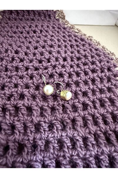 Midyat Artuklu Gümüşçülük Gümüş İnci Taşlı Otantik Küpe