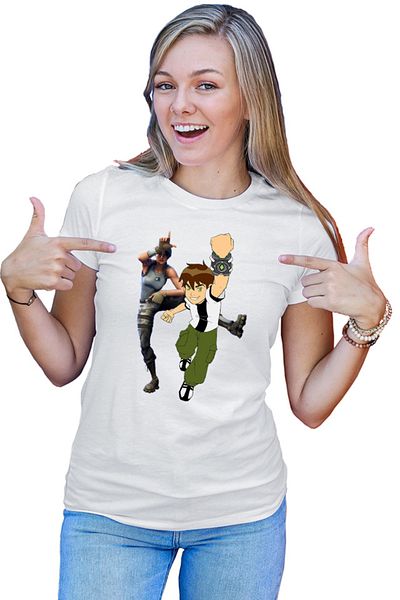 OEM Tricou dama Ben10 Jump Comics Fortnite Game Children Dance Fun