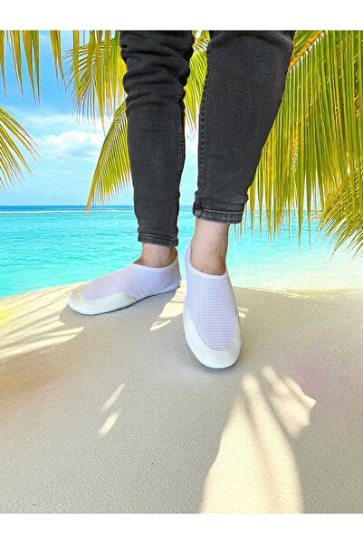 tomıross Unisex Kalın Tabanlı Rahat Ortopedik Plaj Havuz Bahçe Deniz Ayakkabısı BEACH-0735