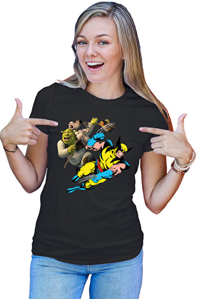 OEM Tricou dama Wolverine Shrek Rope Marvel DC