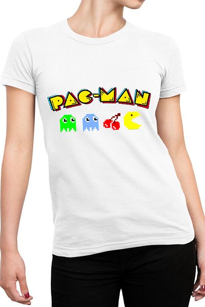 OEM Tricou dama Pac Man Arena Game Pixels Vintage