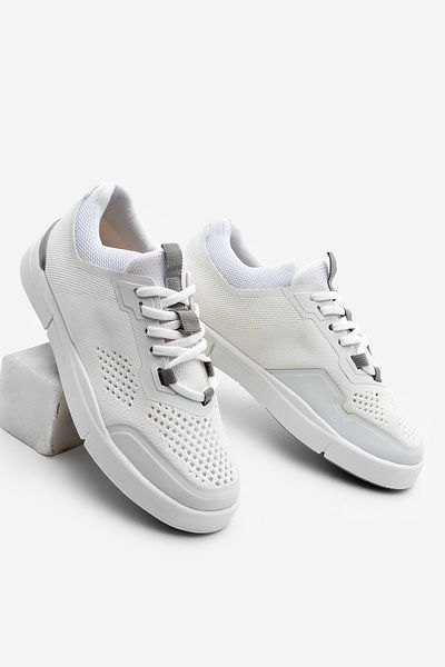 Marjin Pantofi de damă Tricoturi din plasă Pantofi sport pentru alergare și mers pe jos Norge White