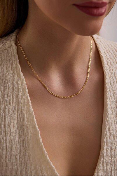 Tufanlar Kuyumculuk 14 Ayar Figaro Altın Zincir Kolye (2.55 MM)