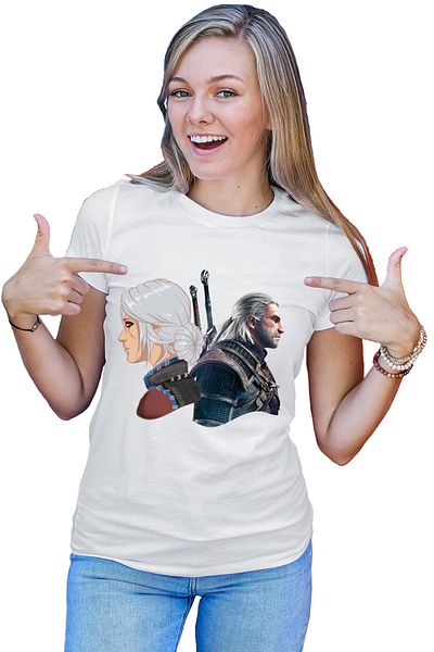 OEM Tricou dama The Witcher Geralt Ciri Xbox Game Nvidia