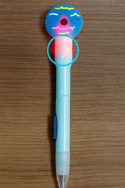 Bittox 0.7 mm Tip Pen with Colorful Lighted Figure - Gift and Stylish Pen