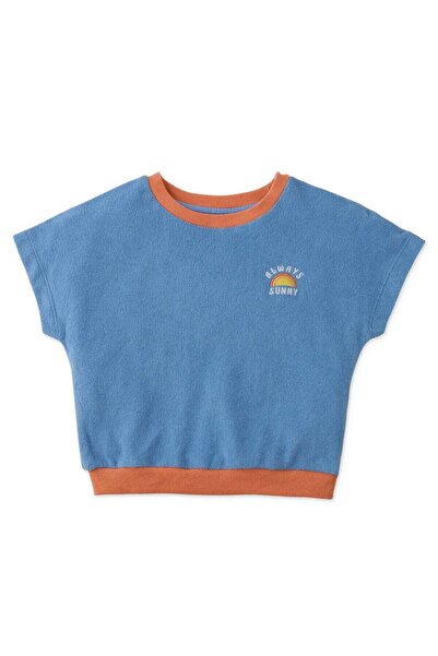 Gingersnaps بلوزة بناتية بأكمام قصيرة ولون سادة