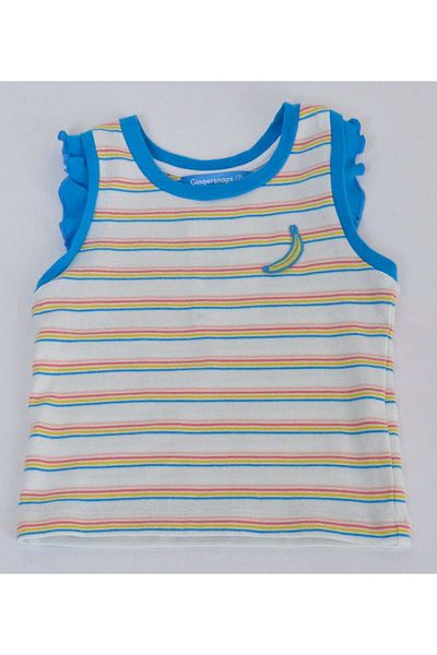 Gingersnaps Girls' Horizontal Striped Crop Top