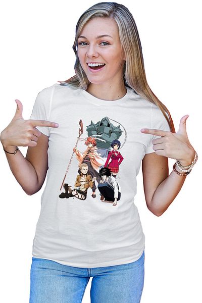 OEM Tricou dama UQ Holder Negi Orte Connie Attack on Titan Death Note