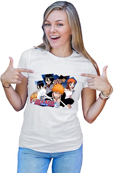 OEM Tricou dama Bleach Ichigo Kurosaki Anime Manga Crew