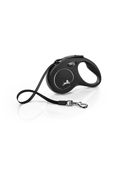 Flexi New Classic Stripe Automatic Dog Walking Leash Small Black 5 Mt