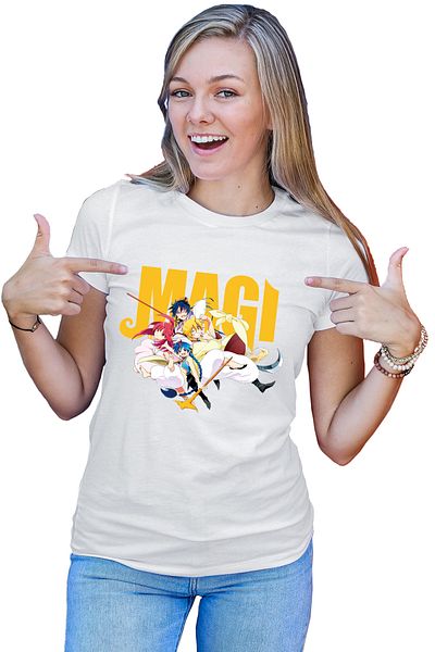 OEM Tricou dama Magi The Labyrinth of Magic Protagonists Group Weapon Pose