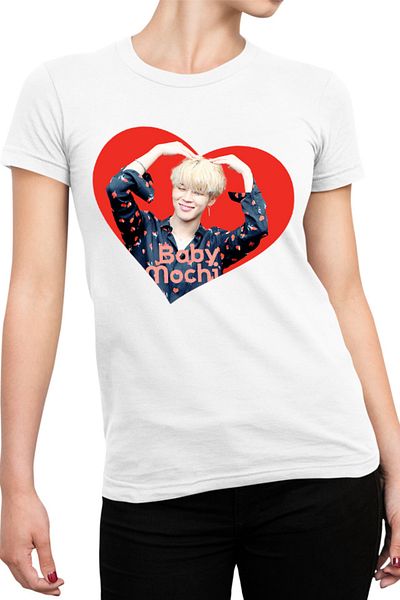 OEM Tricou dama BTS Jimin Baby Mochi Happy Face Smile