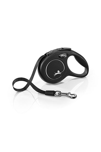 Flexi New Classic Stripe Automatic Dog Walking Collar Xsmall Black 3 Mt