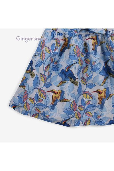 Gingersnaps Floral Dress with Waist Bow for Girls