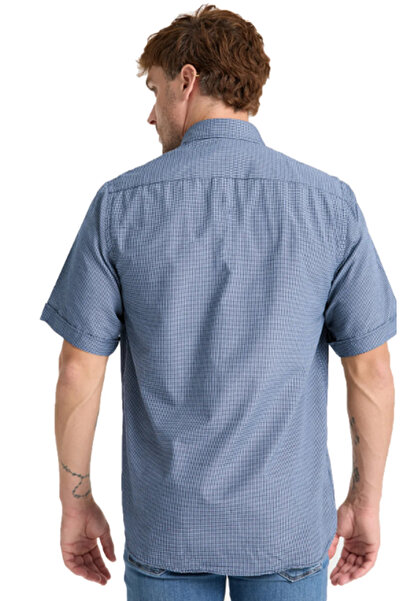 Varetta Ανδρικό βαμβακερό πουκάμισο με κοντό μανίκι με τσέπη με κουμπιά