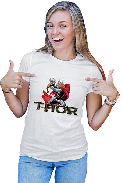 OEM Tricou dama Thor Norse Mythology Marvel Costume Comics