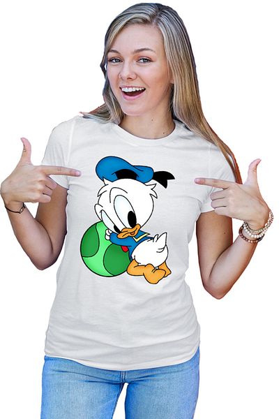 OEM Tricou dama Donald Duck Kid Chibi Duckling Ball Play