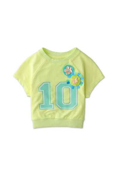 Gingersnaps بلوزة مطبوعة بأكمام قصيرة للبنات