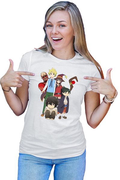 OEM Tricou dama Muhyo Roji Taro AOT Collosal Titan Konosuba Megumi Death Note