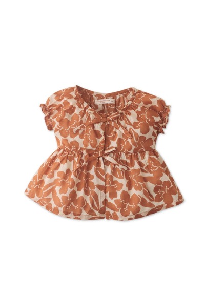 Gingersnaps بلوزة أطفال بأكمام مرنة للبنات