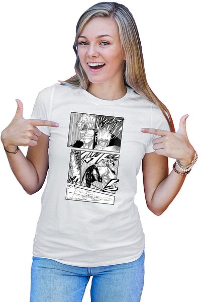 OEM Tricou Dama Bleach Ichigo Manga Katana Attack