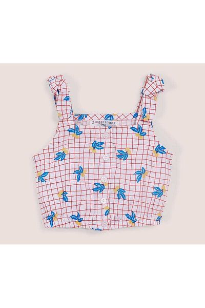 Gingersnaps Embroidered Solid Top for Baby Girls