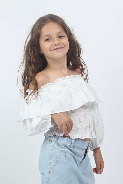 Gingersnaps Girls' Long Sleeve Off-Shoulder Blouse