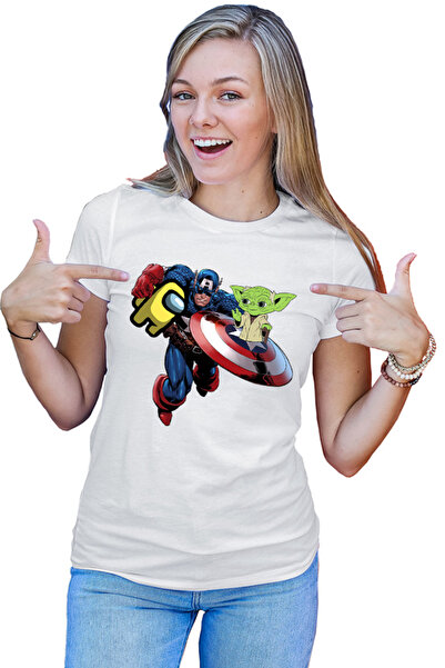 OEM Tricou dama Captain America Among Us Suspicious Star Wars Yoda Master