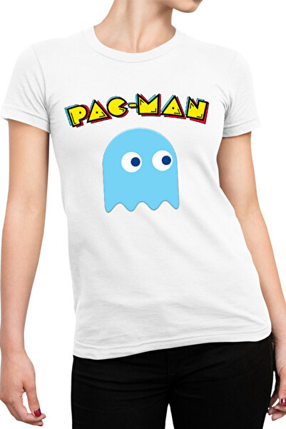 OEM Tricou dama Pac Man Blue Ghost Monster Logo