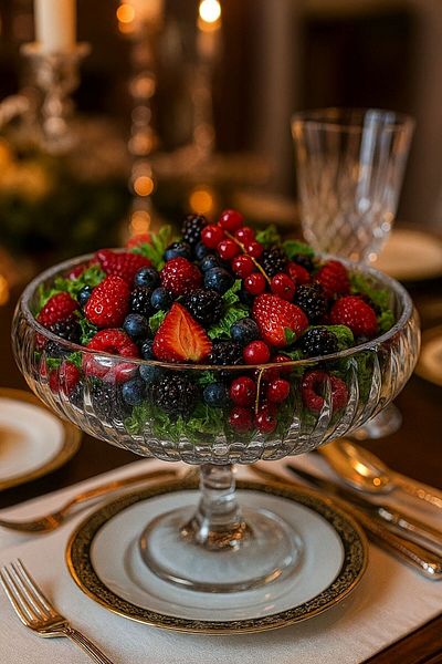 MadaMelya Linea Handmade Footed Fruit Bowl 24 cm Presentation Bowl