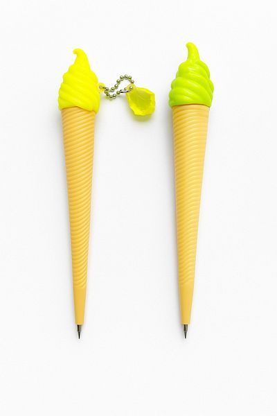 Bittox Neon Bright Stone Decorated Ice Cream Design 0.7 mm Tip Pen - Gift and Stylish