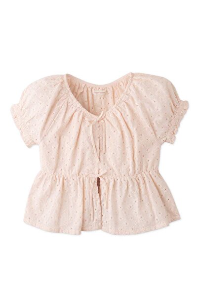 Gingersnaps Girls' Blouse with Front Opening and Bow Detail