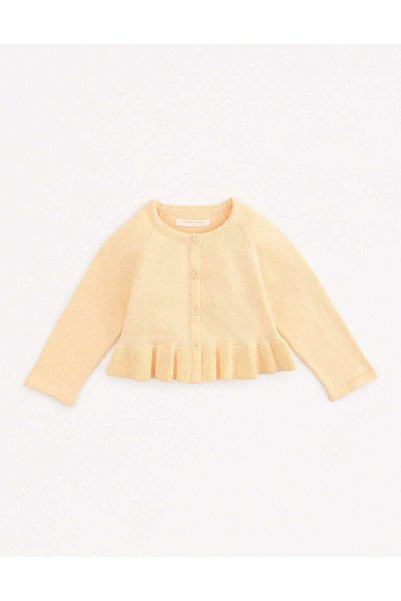 Gingersnaps Girls' Ruffled Hem Long Sleeve Front Button Blouse for Infants