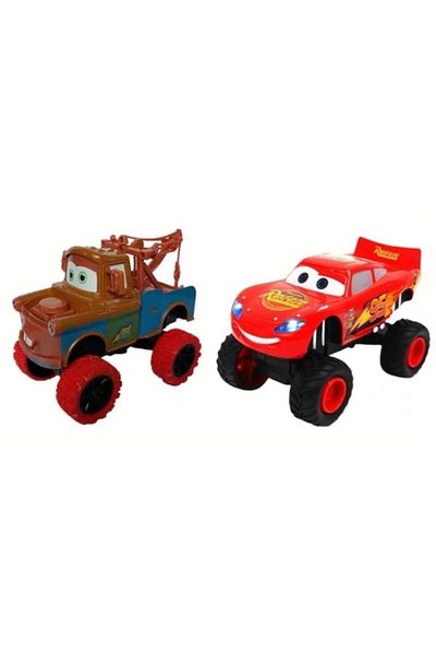 OEM Set 2 Mașinuțe Metalice, Bucsa și Fulger McQueen, sunete, faruri luminoase, multicolor, 12 cm