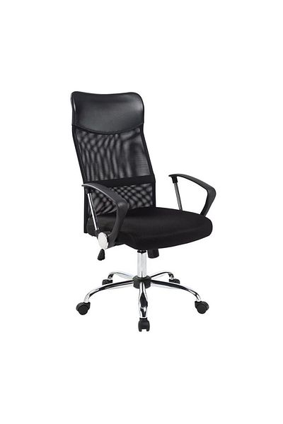 PROCART Ergonomic executive chair, adjustable height 108-118 cm, high backrest, reclining seat, black