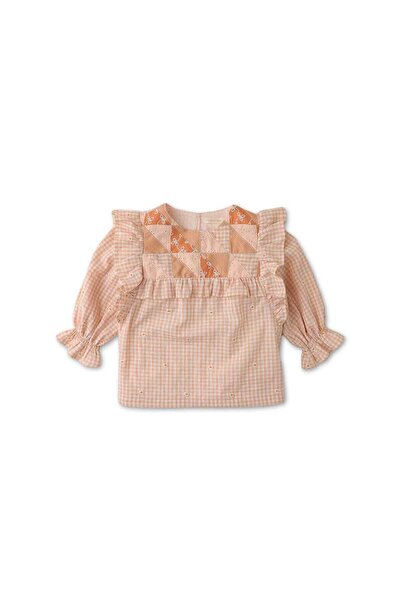 Gingersnaps Woven Checkered Blouse for Girls